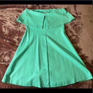 In Awe of You Strapless Green Dress